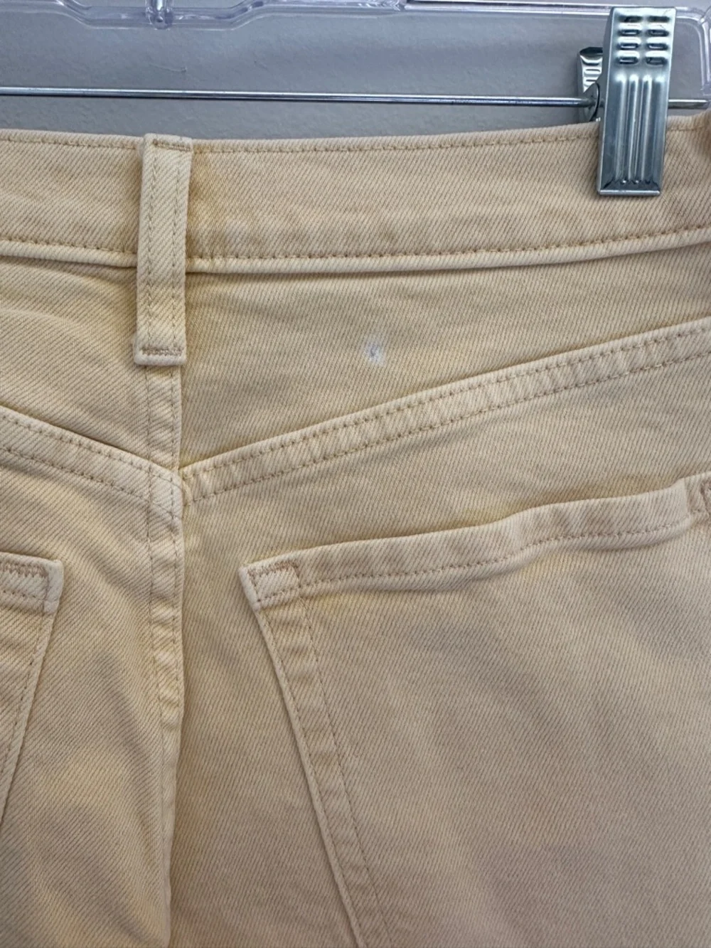 Banana Republic High-Rise Button-Fly Cropped Jeans in Soft Yellow - Picture 4 of 4